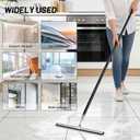 Squeegee for Shower Glass,Shower Squeegee for Glass Doors,Telescopic Window Squeegee for High Windows,Includes Towel Sleeves,Replacement Silicone Blade&Hooks,2 in 1 Queegee for Window Cleaning Kit