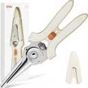 OOU White Bear Kitchen Scissors, All Purpose Heavy Duty Sharp Kitchen Shears Dishwasher Safe, Cooking Shears for Meat Chicken Fish Poultry Herb Bread