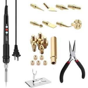 3D Printer Smoothing Kit – Finishing & Smoothing Tool with Temp Control Display for ABS, PETG, TPU, PLA Models – Soldering & Welding Iron for 3D Printing & 8pcs Soldering Iron Tips (Smoothing Kit)