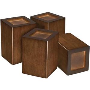 Sopicoz Wood Bed Risers Set of 4, Square Furniture Risers, 4 inch Couch Risers Heavy Duty Bed Lifters Brown Bed Frame Risers Blocks, Lifters for Sofa, Chair, Cabinet, Dresser, Nightstand Sopicoz Wood Bed Risers Set of 4, Square Furniture Risers, 4 inch Couch Risers Heavy Duty Bed Lifters Brown Bed Frame Risers Blocks, Lifters for Sofa, Chair, Cabinet, Dresser, Nightstand