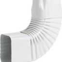 Downspout Gutter Elbows 2"x3", Angle of 90 Degrees, Low Gloss WhiteStyle BSide Elbows
