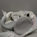 CLHMILY&Z 3 Pack Round Woven Cotton Storage Bins 11x11x11 Inch Collapsible Organizer Baskets for Cube Shelves Kids Room Closet and Home Decor Soft Durable Washable, grey