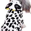 Dog Cow Costume - Adorable Halloween Milk Cow Style Puppy Cosplay, Pet Outfits Dog Halloween Costume Winter Hoodie Soft Jumpsuits for Cat Small Dogs Christmas (X-Large)