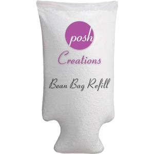 Posh Creations Foam Filling EPS Bean Bag Refill, 75 L, White with EZ-Pour Zipper Spout,
