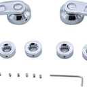 2 Sets Chrome Billet Aluminum Door Handle Kit 4 1/4" Door Handles Compatible with Chevy Ford Mopar