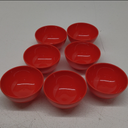 EWEIGEER 4.5-inch Unbreakable Small Melamine Bowls for Cereal Rice Soup Dessert Snack Ice-Cream Pudding Mini Round Plastic Bowl.(7 PCS) Red