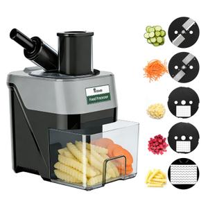 Hiteemer 5-In-1 Electric Vegetable Chopper, Commercial Vegetable Slicer