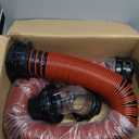 10FT RV Sewer Hose, EXTREME Heavy Duty 24 Mil TPE Material for Abrasion Resistance and Crush Protection, Camper Sewer Hose Kit with Pre-Attached Bayonet Fittings, 4-in-1 Adapter Elbow, Red