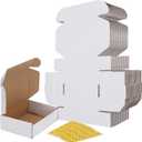 RLAVBL 7x5x2 Small Shipping Boxes Set of 40, White Corrugated Cardboard Mailer Box for Packing, Mailing, Business