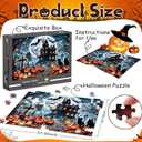 1000 Piece Halloween Puzzles for Adults Kids: Haunted House Mansion Puzzle Party Game Toy Gifts for 3+ Years Old Boys Girls Halloween Nightmare Before Christmas Jigsaw Puzzle for All Ages