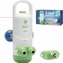 Bath Jets for Tub with Jet Massage and Bubble Mode, Bathtub Jets for Tub with 360 Rotatable Single and Dual Nozzles, the Lever-lock Suction Cups, and Handle. Jets for Bathtub at Home for Relaxation (Green)