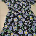 KIRUNDO Spring Summer Wedding Guest Dresses for Women 2026 Boho Floral Short Sleeve V Neck Ruffle Tiered Flowy Maxi Dress(Blue, Medium)