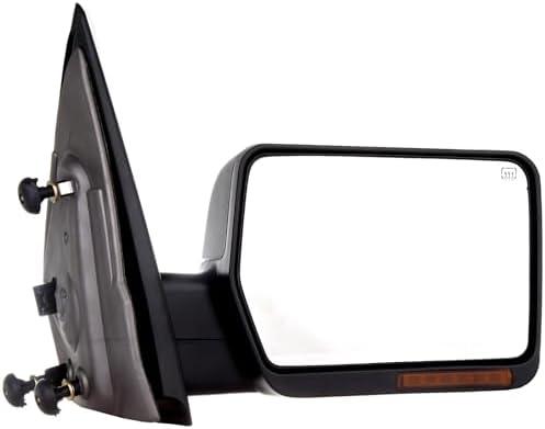 Left side, ROADFAR Tow Mirror Replacement fit for for Ford for F150 Pickup Truck 2004-2006 Right Passenger Side Power Adjusted Heated Turn Signal Light Black Housing