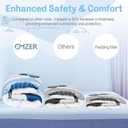 omzer Baby Play Mat 71x59 Inch Thick & Soft Cushioned Playmat for Playpen | Non-toxic Fabric, Non-Slip Silicone Backing, Machine Washable, Fresh & Cute Ocean Designs, Mat for Infants, Babies, Toddlers