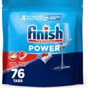 3 x Finish Power Dishwasher Pods, No Pre-Rinse Dishwasher Detergent Soap For Deep Clean & Shine with Degreasing Power, 76 Count (3 PACK)