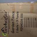 FOREHOGAR Metal Garden Fence with Gate 40in (H) x 23.3ft (L), 1 Gate + 9 Panels Dog Fence Border Fence Animal Barrier, No Dig Garden Fencing for Yard Flower Bed Lawn Patio Outdoor, PIN402810G Black