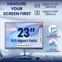 Magnetic 23 Inch Privacy Screen for Computer Monitor 16:9 Aspect Ratio, 23in Removable Anti Glare Filter, Blue Light Blocking Privacy Shield Eye Protection, Hanging Anti Spy Desktop PC Protector