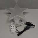 Kesfitt Christmas Tree Topper, Tunnel Mirror Golden Light Star Topper with 6 Projection Modes, Tree Topper Lighted 3D Glitter Dynamic Projection for Xmas Party Holiday