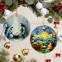 Christian Gifts: Nativity Scene Christmas Ornaments (Christian Christmas Decorations) | Religious Holiday Decor, Holy Family Ornament, Religious Gifts, Baptism Gift & Xmas Gift