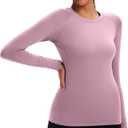 NebuKinex 5 Pack Women's Compression Shirt Long Sleeve Workout Tops Athletic Baselayer Quick Dry Gym Yoga Running T-Shirt (Blue, L)