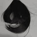 Bangs Hair Clip in Bangs, French Natural Black Fake Bangs Hair Clip on Bangs for Women Fringe with Temples Hairpieces Faux Bangs for Daily Wear