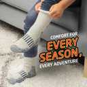 HOT FEET Cozy Wool Blend Kids Socks - Crew Winter Socks for Boys/Girls - 4 Pack (M)