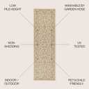 JONATHAN Y Vintage Filigree Indoor Outdoor Runner Rug 2X10 Beige/Brown, Charleston Textured Weave for Backyard, Patio, Porch, Easy-Cleaning, High Traffic, Pet-Friendly, Non-Shedding (SMB106A-210)