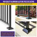 Hulave Split Post Base Cover - Fits 1.5"x1.5" Post/4"x4" Base for Indoor/Outdoor Iron Railing, Fence, Stair Decorative Skirt (1Pack-Black)