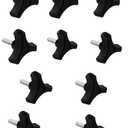 3/8"-16 Male Thread Wing Nut Knob 2 inch Diameter with 1.25 inch Long Threaded Post for Lawn Mower, Woodworking Jigs, Clamps Umbrella Base, (Pack of 10)