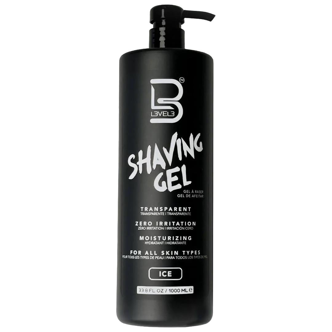 L3 Level 3 Clear Shaving Gel for Men, Straight Razor, Non-Irritating, Ice