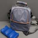 NCVI Breastmilk Cooler Bag with 2 Ice Pack, Breast Pump Bag with Cooler Fits 6 Bottles, Double Layer Breast Milk Baby Bottle Cooler Bag, for Travel, Nursing Mom Daycare, Work, Picnic (Grey)