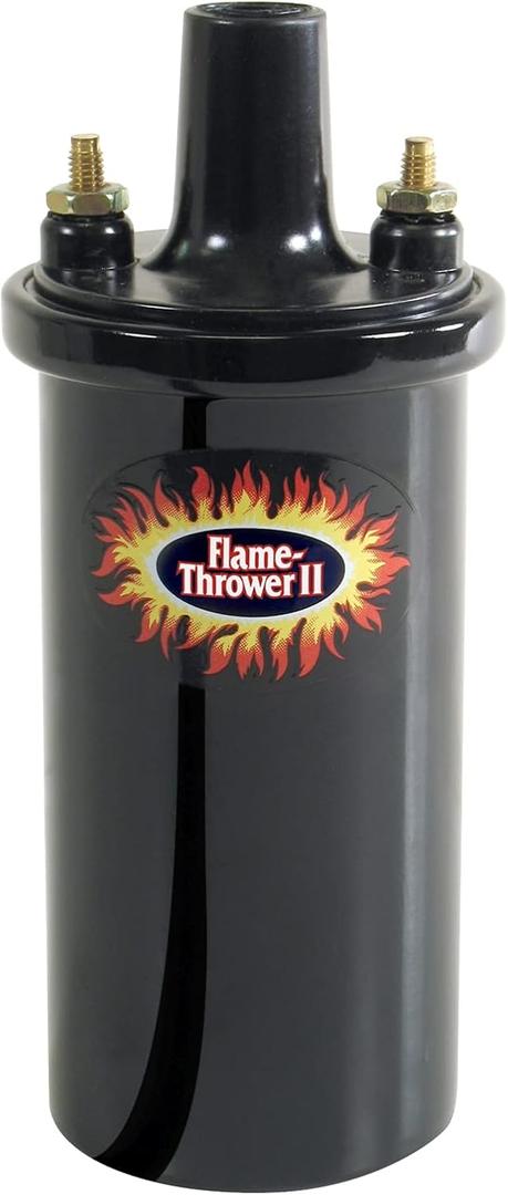 Pertronix 45111 Flame-Thrower II Ignition Coil, 45,000 Volt 0.6 Ohm, 12 Volt, Black Epoxy
