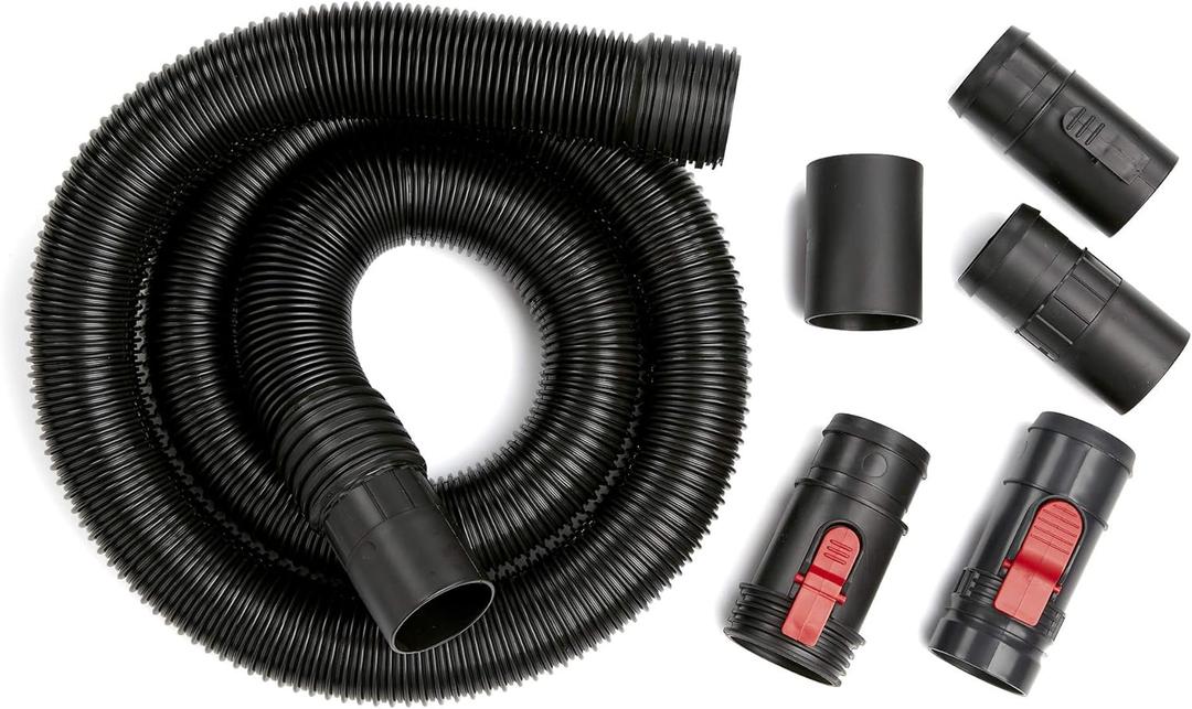 CRAFTSMAN CMXZVBE38763 2-1/2 in. x 7 ft. POS-I-LOCK Wet Dry Vac Hose Attachment Kit, Industrial-Grade Shop Vacuum Replacement Hose, Fits Most Wet/Dry Vacuums with a 2-1/2 in. Diameter