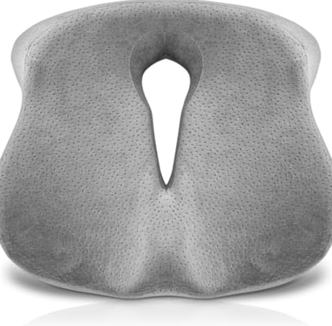 Large Memory Foam Seat Cushion for Tailbone, Coccyx & Pressure Relief – Ergonomic Cushion for Office Chair, Car, Home & Wheelchair – Ultimate Comfort for Long Sitting Hours