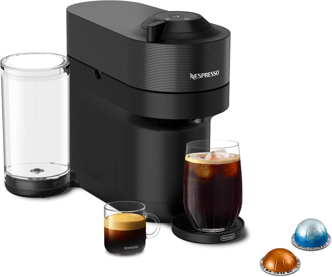 Nespresso Vertuo Pop+ Coffee and Espresso Machine by De'Longhi, Liquorice Black (Liquorice Black)