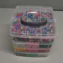 4800Pcs Pony Beads, 24 Colors Plastic Bead for Creating Bracelets Crafts Hair Beads Kandi Friendship Jewelry DIY Making, Craft Days Gifts, Boxed Easy to Store (24 Assorted Colors)