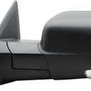 Driver Left Side Door Mirror Electric Heated Glass Power Folding Textured Back Cover with Turn Signal Light Puddle Light and Temperature Sensor for Ram 1500 2500 3500 2009-2019, 1500 Classic 2019-2024