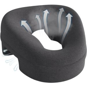 Face Down Pillows Massage Pillow for Bed Headrest Prone Down Sleeping Adjustable Memory Foam Stomach - Face Down Pillow After Eye Surgery (Dark Grey)