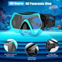 Snorkeling Gear for Adults, Dry-Top Snorkel Set Scuba Diving mask, Snorkel Mask, Panoramic Anti-Leak Anti-Fog Tempered Glass Lens, Swimming Training Snorkeling Packages