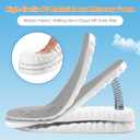 4D Cloud-Like Comfort Soles for Women - Soft Memory Foam Cushioning Insoles - Trim to Fit Steppers Insoles with Arch Support for Foot Pain Relief and Fatigue Reduction(US W 6.5-9) (Gray)