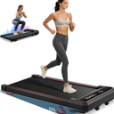 UMAY - U70 Portable Folding Fitness Treadmill for Home-20% Auto Incline, 8 MPH 4HP Quiet Motor-Heart Rate-Touch screen-400 LBS - Black