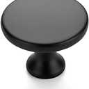 Ravinte 30 Pack 1-1/4 Inch Matte Black Round Kitchen Cabinet Knobs,Zinc Solid Drawer Pulls,Cabinet Handles for Cupboard, Dresser, Closet and Bathroom, Modern Cabinet Hardware for Cabinets