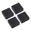 PATIKIL Rubber Anti-Vibration Pads, 4 Pcs Vibration Isolation Mats with Hole 3" x 3" x 1.2" for HVAC, Air Conditioner, Air Compressor, Washer, Dryer, Black