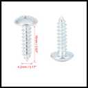 100 Sets 4.2x16mm U Clip Screw Assortment Car Clips Fasteners with Screws for Bumper Dash Door Panel Interior Silver Tone Durable Material