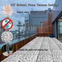 Decking Natural Pebble Interlocking Floor Patio Tiles, Indoor & Outdoor Interlocking Tiles 12"x12" 6pcs - A Great Upgrade Option for Garden Patio Path (white)