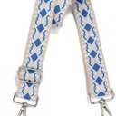 Crossbody Straps for Purses Silver Hardware Purse Strap Wide Shoulder Strap Adjustable Replacement,Retro Jacquard Embroidery for Shoulder Bags, Canvas Tote Handbags
