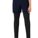 Haloumoning Boys Athletic 2 in 1 Shorts with Leggings Kids Workout Basketball Compression Pants with Zipper Pockets, 150