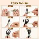 30 Pcs Silicone Data Cable Organizer, Reusable Cable Ties Wire Organizers for Office, Multipurpose Elastic Cord Wraps Cable Management for Charging Cord,Appliances,Home,Office,Kitchen,School,Travel (4.1 Inch)