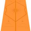 Liforme Travel Yoga Mat - Patented Alignment Design, Advanced Non-Slip Grip | Eco-friendly, Non-Toxic, Sweat-Resistant, long, wide, 4.2mm thick mat for comfort, recommended for Hot Yoga, Free Yoga Bag, Orange