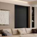 YLL YLL PVC Slat Wall Panel Peel and Stick 118"x 15.7" Faux Black Wood Grain Slat Panel Self-Adhesive Wallpaper Soundproof 3D Wall Panels